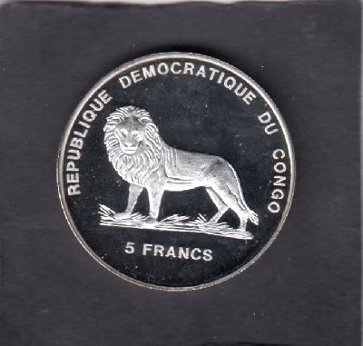 Beschrijving: 5 Francs POPE JOHN PAUL II 